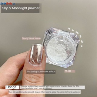 สุทธิสีแดงเล็บแสงจันทร์สีขาวFairy Aurora Powder Super Flash Mirror Flour 2023 ใหม่Magic Mirrorผงโพลาไรซ์Linklink