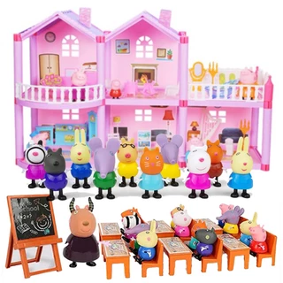 พร้อมส่ง รถบัสปิกนิก Peppa Pig ขนาดเล็ก พร้อมเสียงเพลง ของเล่นสําหรับเด็ก