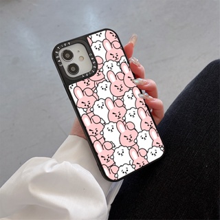 Casetify X Chaotic เคสโทรศัพท์มือถือ PC แข็ง กันกระแทก ลายกระต่าย สีดํา สีเงิน สําหรับ iPhone 15 14 13 12 11 Pro MAX IX XS MAX XR 6 6s 7 8 Plus