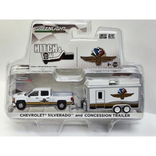 Greenlight GreenLight รถพ่วง 1: 64 Chevrolet Silveradot Chevrolet Pickup Travel