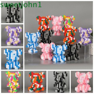 Sweetjohn บล็อกตัวต่อ รูปหมีโหด แฮนด์เมด DIY สําหรับตกแต่ง