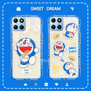 พร้อมส่ง ใหม่ เคสโทรศัพท์มือถือ ซิลิโคนนิ่ม ใส บางมาก ลายการ์ตูนโดราเอมอนน่ารัก สร้างสรรค์ สําหรับ HonorX6a 4G HNONR X6a X5 Plus 4G 5G 2023