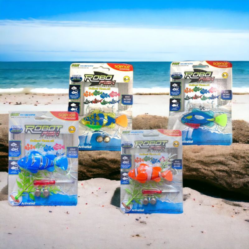 พร้อมส่ง!!ROBO FISH หุ่นยนต์ปลา ปลาว่ายน้ำ น้องปลาการ์ตูน ใส่ถ่าน ว่ายน้ำได้จริง