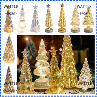 Wattle ต้นคริสต์มาส เรืองแสง ประดับคริสตัล แฟชั่น สําหรับตกแต่งปาร์ตี้คริสต์มาส DIY