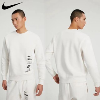 Nike100% เสื้อกันหนาวลําลอง แบบสวม พิมพ์ลาย สไตล์เกาหลี โอเวอร์ไซซ์ ไซซ์ S-3XL สําหรับผู้ชาย