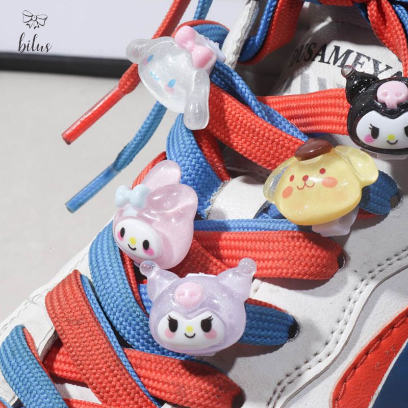 SANRIO หัวเข็มขัด แบบโปร่งแสง ลายการ์ตูนซานริโอ้น่ารัก แบบสร้างสรรค์ สําหรับรองเท้า