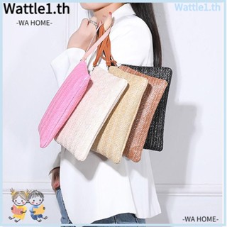 Wttle กระเป๋าสาน แฮนด์เมด ขนาดใหญ่ จุของได้เยอะ ใส่เหรียญได้ แบบเรียบง่าย สําหรับผู้หญิง