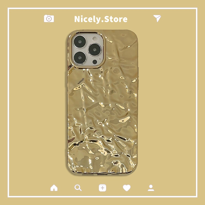 เคสโทรศัพท์มือถือ TPU กันกระแทก สีทอง หรูหรา สําหรับ iPhone 15 14 Plus 13 12 Mini 11 Pro Max Xs Xr X 8 7