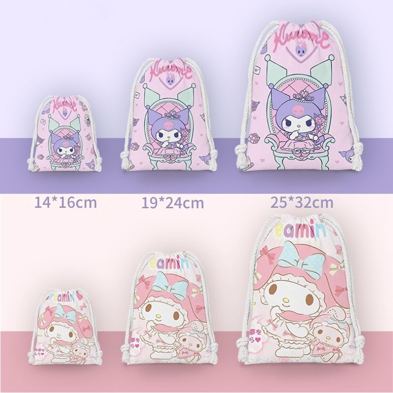 SANRIO [พร้อมส่ง] กระเป๋าหูรูด ลายการ์ตูนซานริโอ้น่ารัก เหมาะกับของขวัญวันเกิด สําหรับนักเรียน