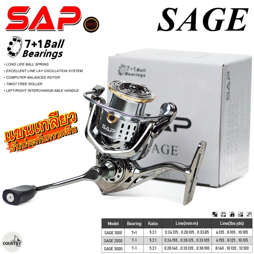 รอกตกปลา SAP SAGE รอกสปินนิ่ง ตัวใหม่จากค่าย SNS นุ่ม ลื่น เบรกแน่น!