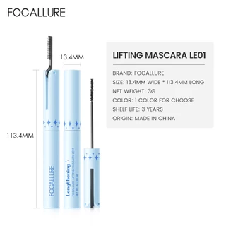 FOCALLURE Pro-Length มาสคาร่าปัดขนตา ขนแปรงไฟเบอร์ ยาว 2 มม. กันน้ํา แห้งเร็ว กันเปื้อน น้ําหนักเบา กันเหงื่อ มัน