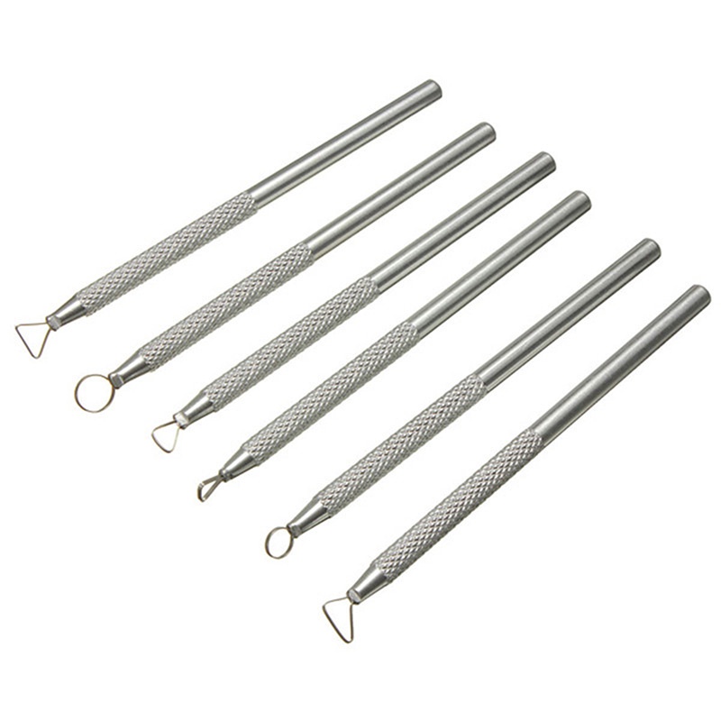 เครื่องมือก้านอลูมิเนียมเซรามิค สําหรับทําเครื่องปั้นดินเผา 6 ชิ้น