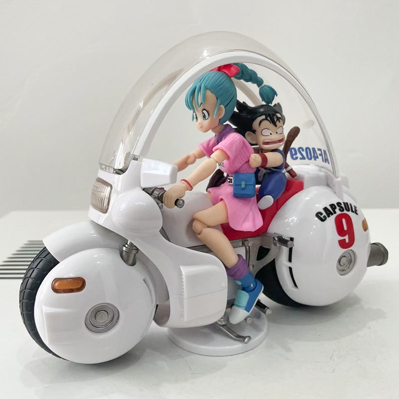 โมเดลรถยนต์ ดราก้อนบอล Bulma and Goku and No.9 Capsule S.H.Figuarts ของเล่นสําหรับเด็ก เก็บสะสม ของขวัญ