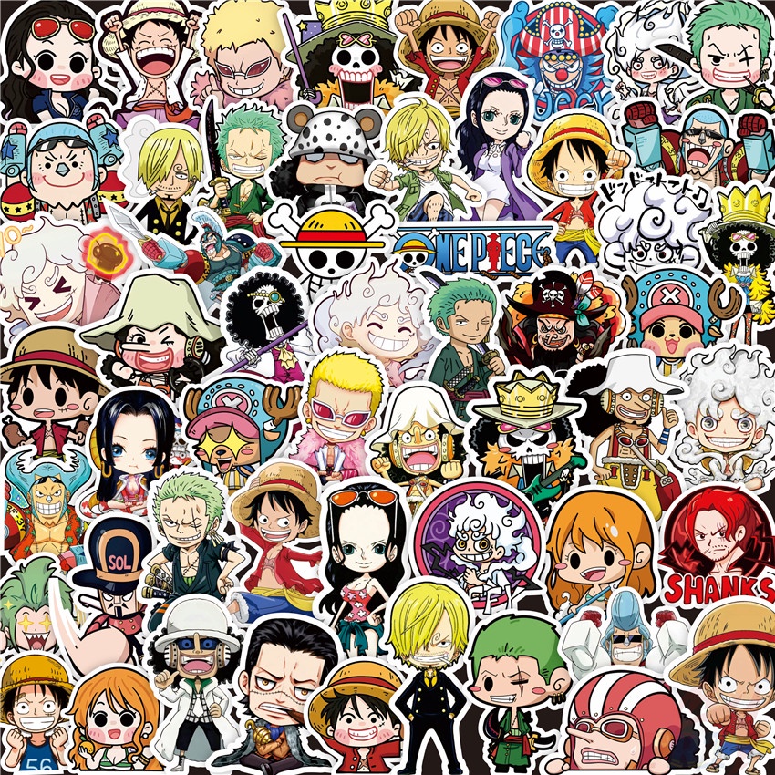 80Pcs/Set ❉ Q Funny One Piece Series 02 Stickers ❉ DIY Fashion Doodle Decals Stickers