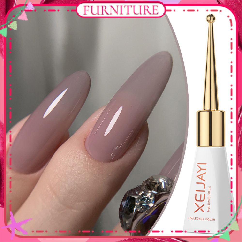 ♕ Xeijayi เจลทาเล็บ NUDE สีน้ำแข็งโปร่งใสความอิ่มตัวของสี Phototherapy กาวฤดูใบไม้ร่วงและฤดูหนาวเล็บสำหรับเล็บ Shop 10ml 28 แบบเฟอร์นิเจอร์
