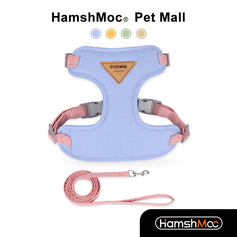 HamshMoc สายรัดแมวและสายจูงชุดปรับลูกแมวลูกสุนัขเสื้อกั๊ก Comfort เชือกตะกั่วพร้อมที่จับนุ่ม Anti-Escape สําหรับแมว