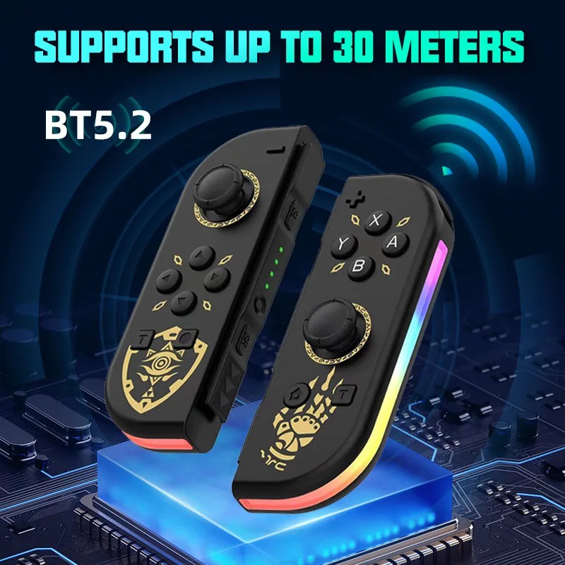 จอยแพดควบคุมเกมไร้สาย JoyCon (L/R) สําหรับ Nintendo Switch & Switch Oled / Lite Gamepad พร้อมสายรัดควบคุม L&R Sensor Joypad