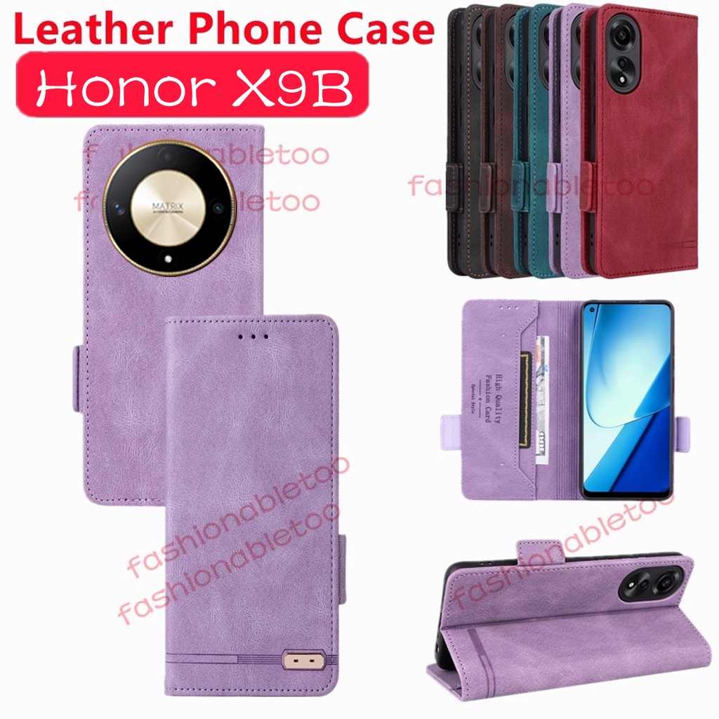 เคสโทรศัพท์มือถือหนัง ฝาพับแม่เหล็ก กันกระแทก พร้อมช่องใส่บัตร สําหรับ Honor X9B X9A X8A X7A X6A X 9B X9 B X 9A X 8A X 7A X 6A HonorX9B HonorX9A HonorX8A HonorX7A HonorX6A 2023 ราคา ถูกที่สุด ดีลบีเคเค