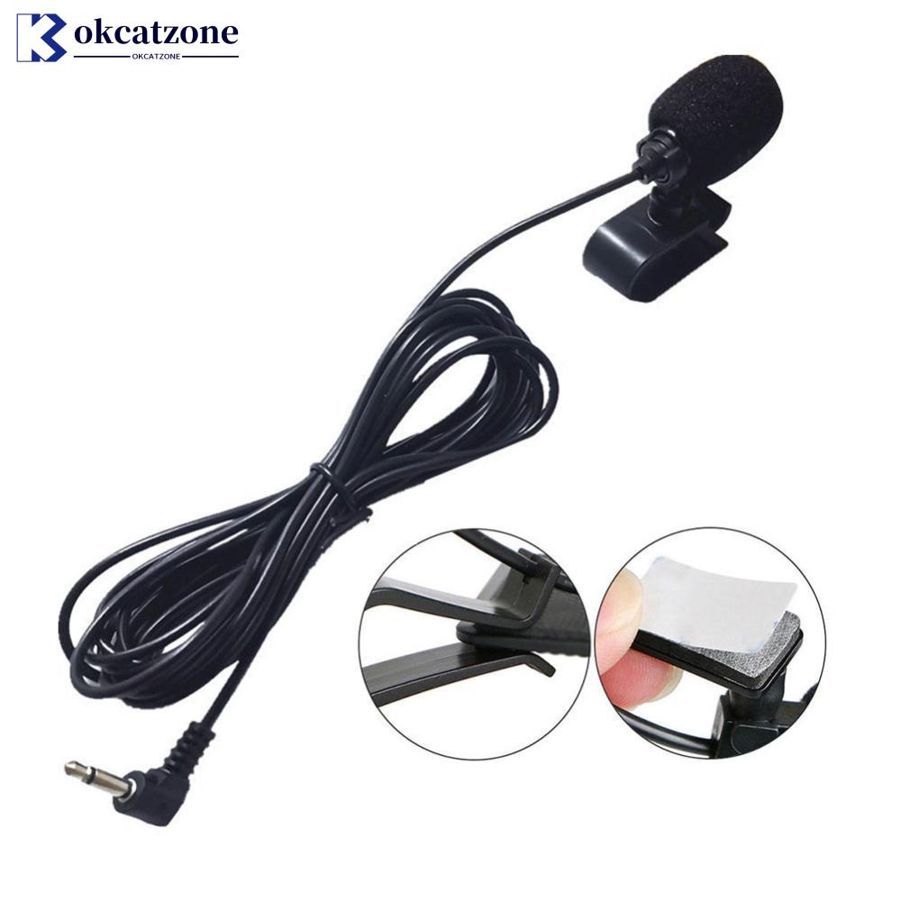 Okcatzone ไมโครโฟนรับสัญญาณเสียงสเตอริโอ 3.5 มม. 3 เมตร สําหรับ Pioneer PC Auto DVD H2J9