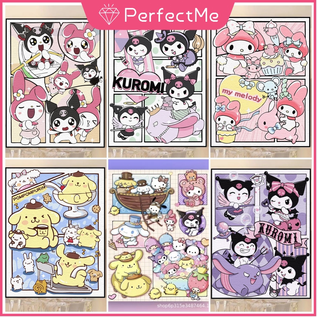 【PM】ชุดงานจิตรกรรมเม็ดบีด ทรงเพชร อะคริลิค ทรงกลม ลายคุโรมิน่ารัก 5D ขนาด 30x40 ซม. สําหรับตกแต่งบ้าน 卡通 5244
