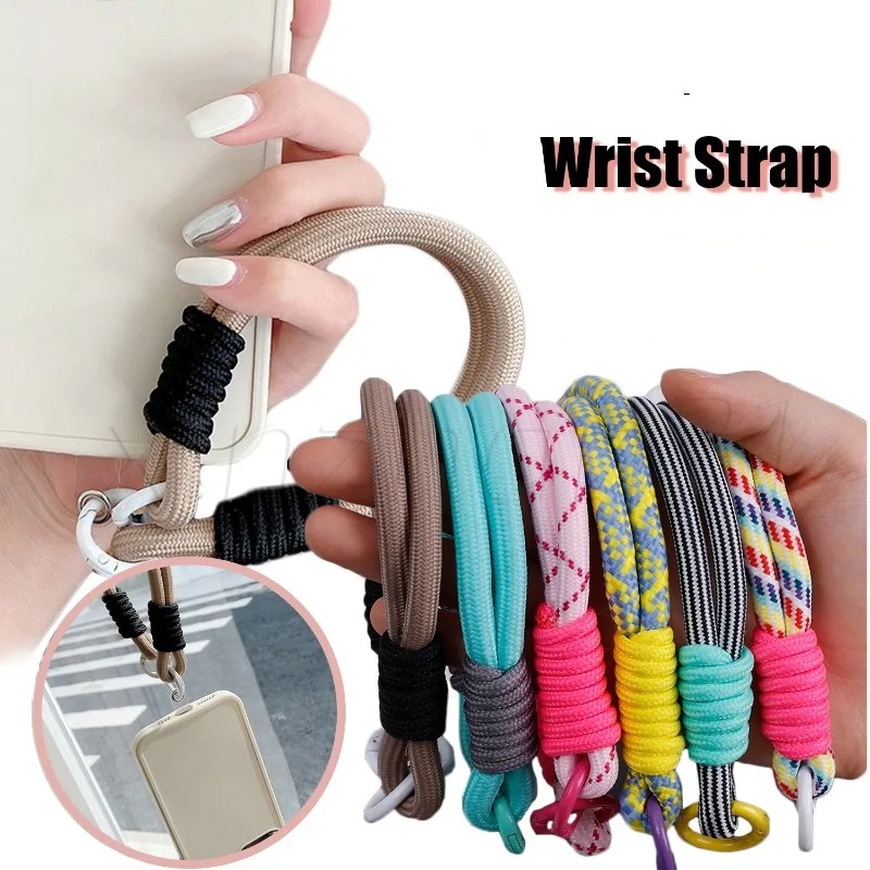 สายคล้องมือ สําหรับโทรศัพท์มือถือ / เชือกแขวนข้อมือ อุปกรณ์เสริมเสน่ห์โทรศัพท์มือถือ / พร้อมปะเก็น สายคล้องพวงกุญแจ ป้องกันการสูญหาย / สายรัดข้อมือ เชือกถักโทรศัพท์มือถือ /