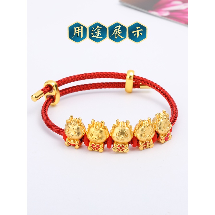 เครื่องประดับ จี้รูปมังกรนําโชค ชุบทอง ทองแดง สไตล์เวียดนาม สําหรับเก็บรักษา - รูปที่ 3