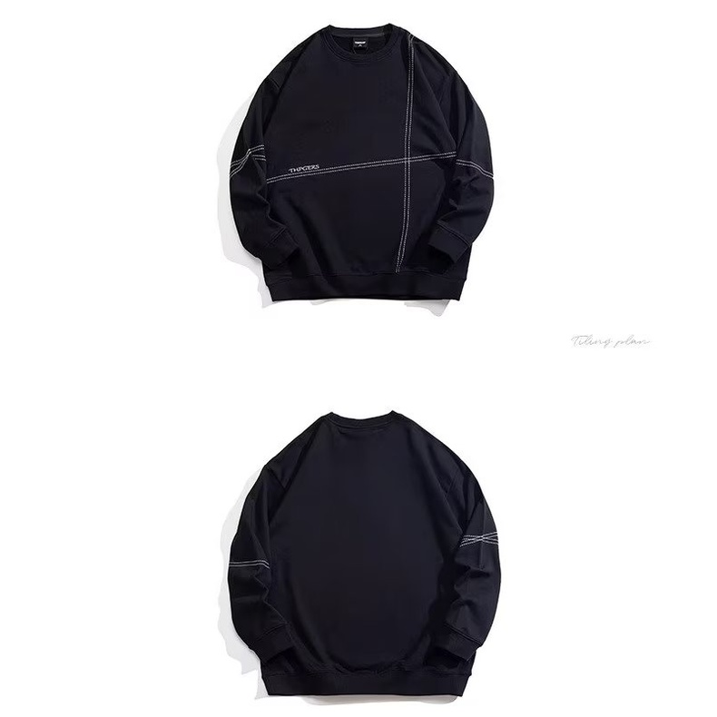 เสื้อยืดกันหนาว คอกลม แขนยาว ทรงหลวม โอเวอร์ไซซ์ XL-8XL รูปที่ 8