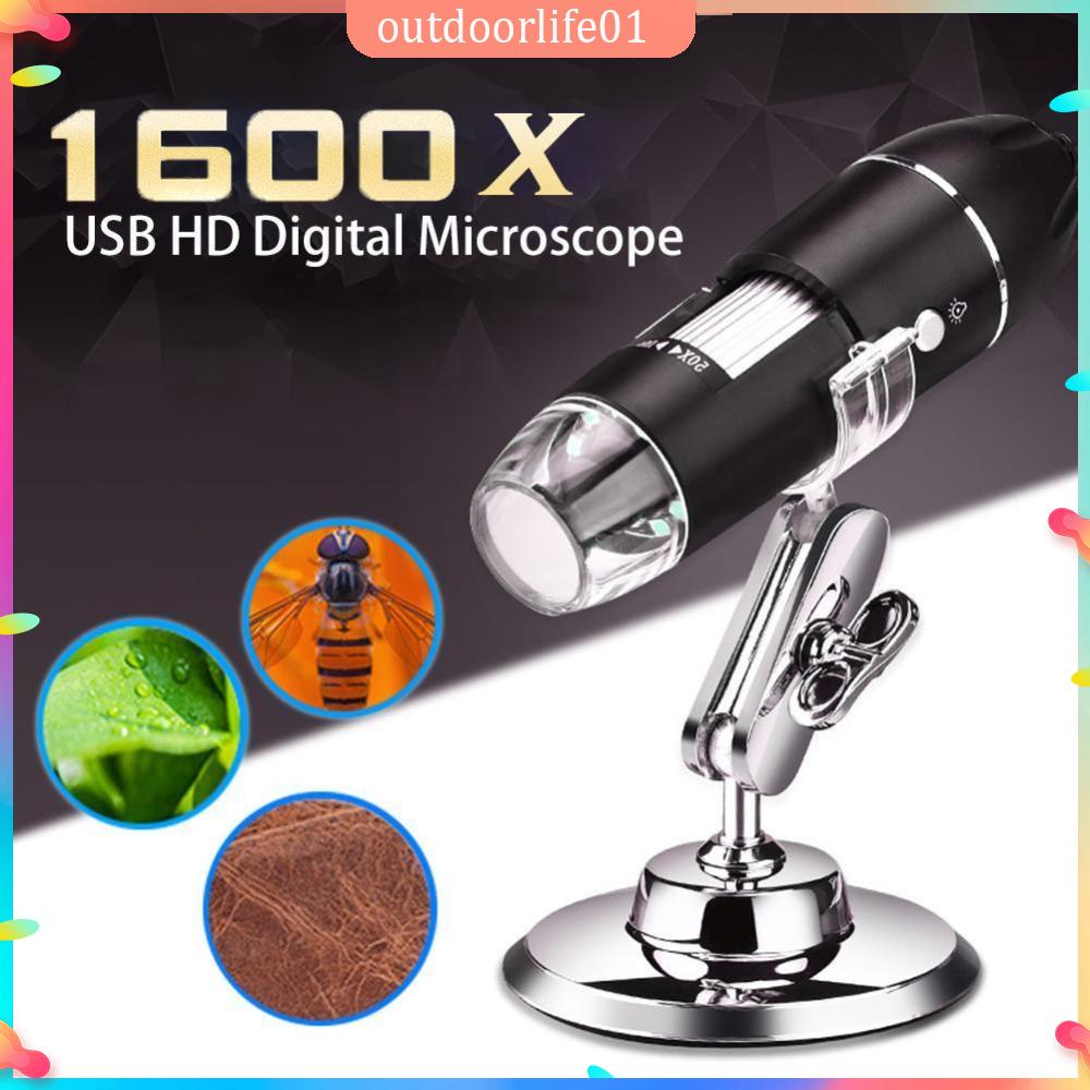 ✤Odl✤ กล้องจุลทรรศน์ดิจิทัล 1600X USB 8 LED HD สําหรับซ่อมแซมโทรศัพท์มือถือ WIN XP