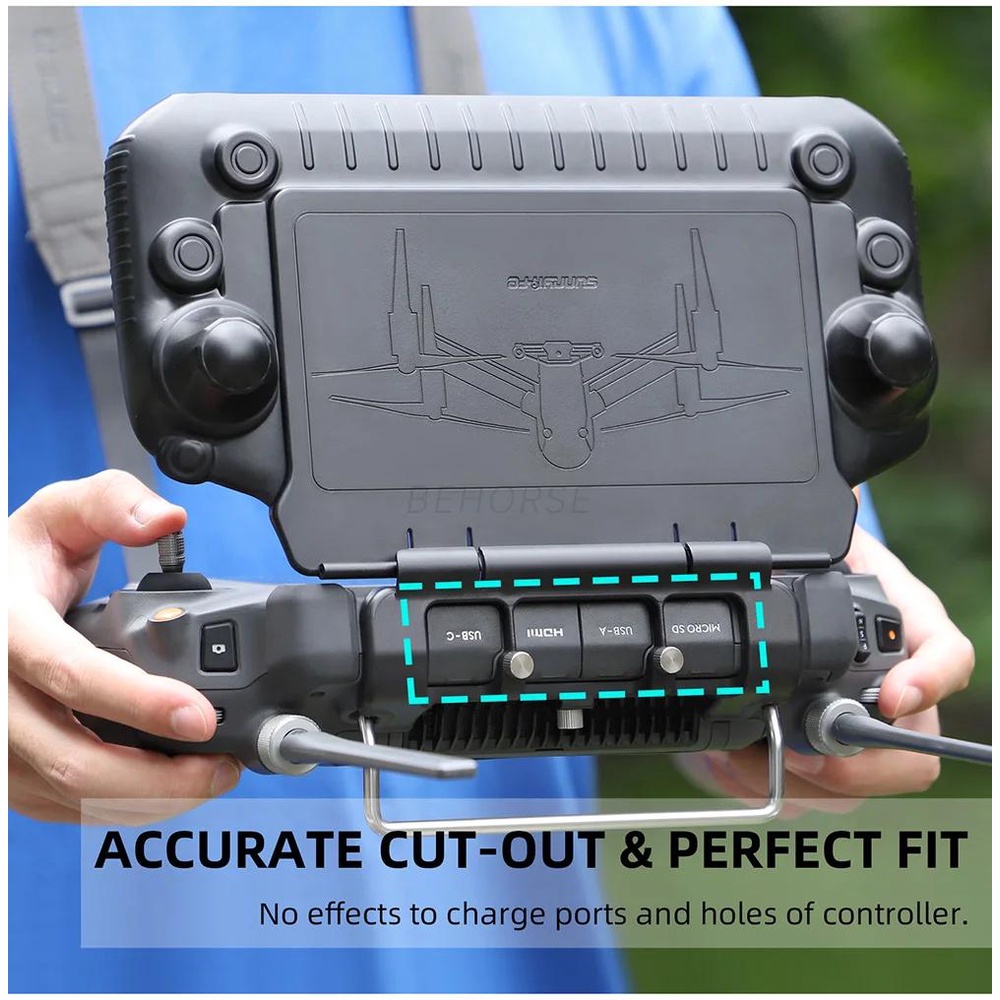 2in1 กรอบป้องกันหน้าจอ อุปกรณ์เสริม สําหรับ DJI RC PLUS รีโมทคอนโทรล ฮู้ดกันแดด ม่านบังแดด
