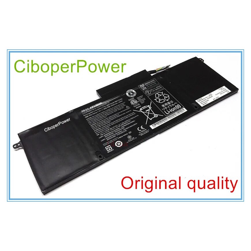 แบตเตอรี่แล็ปท็อป 7.5V 6060mAh original laptop battery AP13D3K for Ultrabook AP13D3K 1/CP6/60/78-2 F