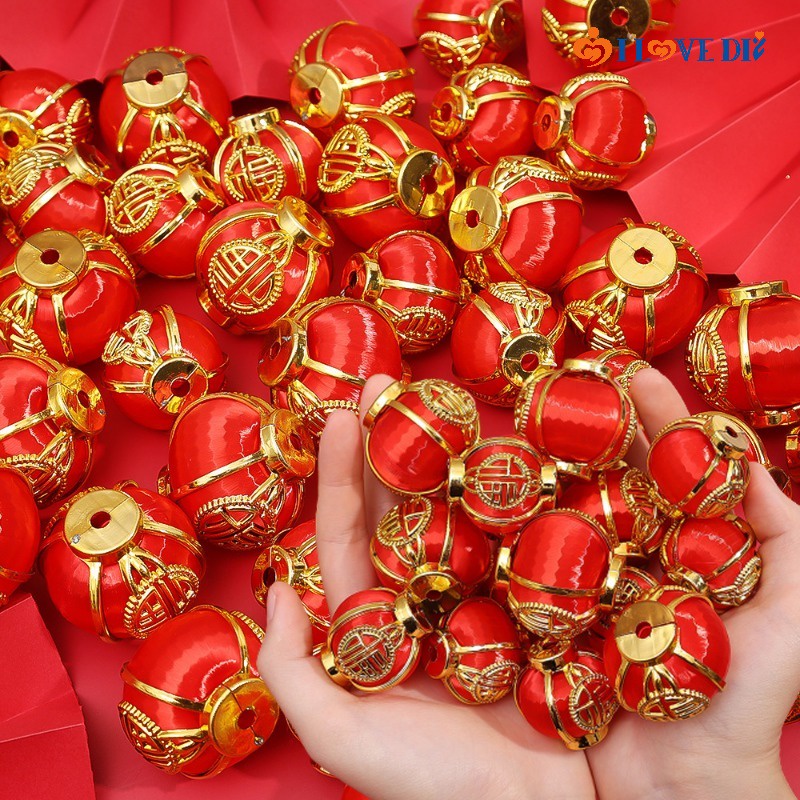10 ชิ้น รอบเดียว จีน โคมไฟสีแดง DIY โคมไฟแขวน จี้ แบบดั้งเดิม ฤดูใบไม้ผลิ เทศกาล ปาร์ตี้ อุปกรณ์ตกแต่งบ้าน