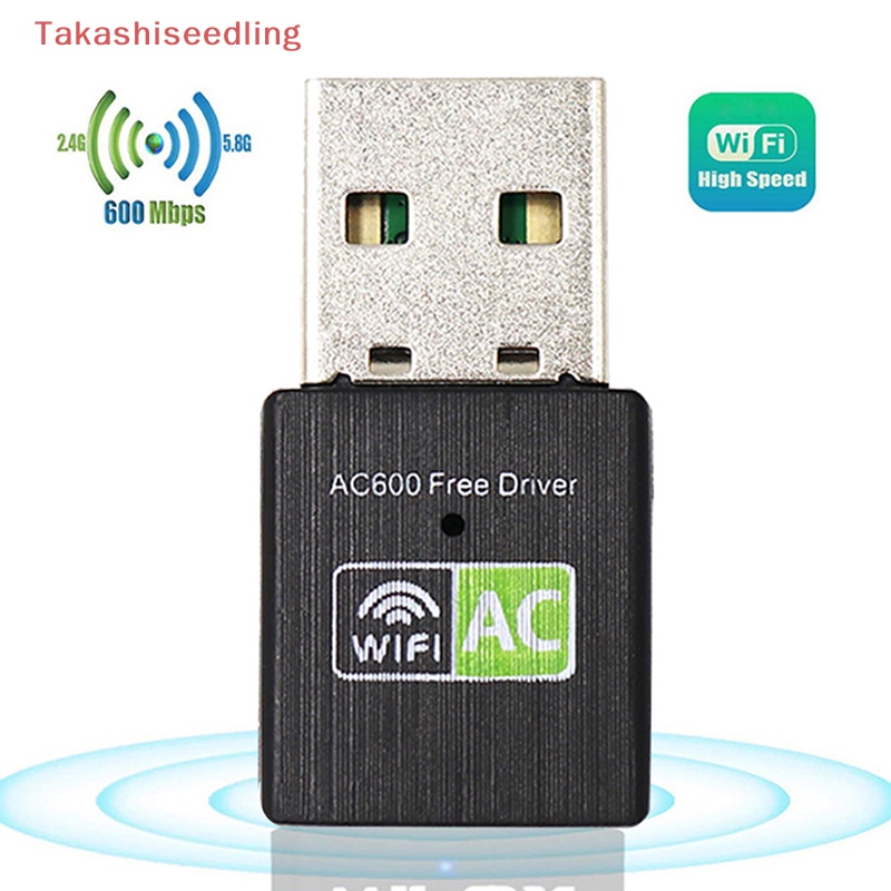(Takashiseedling) ฟรีไดรเวอร์ USB Wifi อะแดปเตอร์ 600Mbps Wi Fi เสาอากาศ 5ghz USB อีเธอร์เน็ต PC Wi-Fi อะแดปเตอร์ Lan Wifi Dongle AC Wifi ตัวรับสัญญาณ