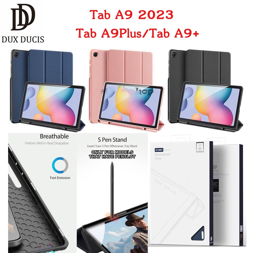 Dux Ducis Domo ของแท้ เคส Samsung Galaxy Tab A9 Plus Tab A9Plus 2023 เคสฝาพับกันกระแทก มีช่องใส่ปากกา พร้อมส่งไทย