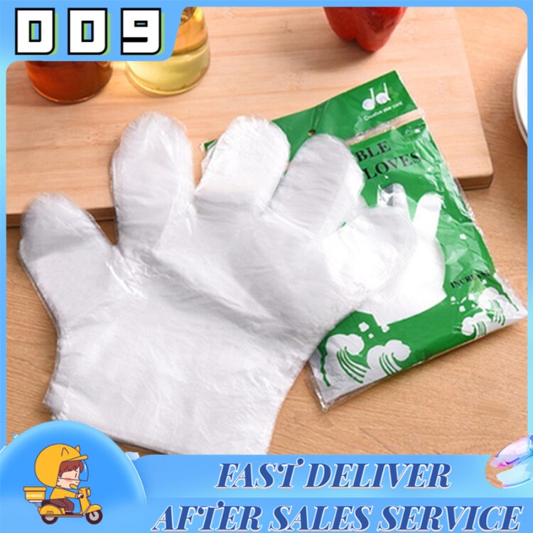 ถุง​มือ​พลาสติกใส​ หนา 30 ไมครอน 100 ชิ้น หนา เหนียว ยาว​ 🇹🇭 Disposable plastic gloves ถุงมือ​พลาสติก​ ผลิตในไทย