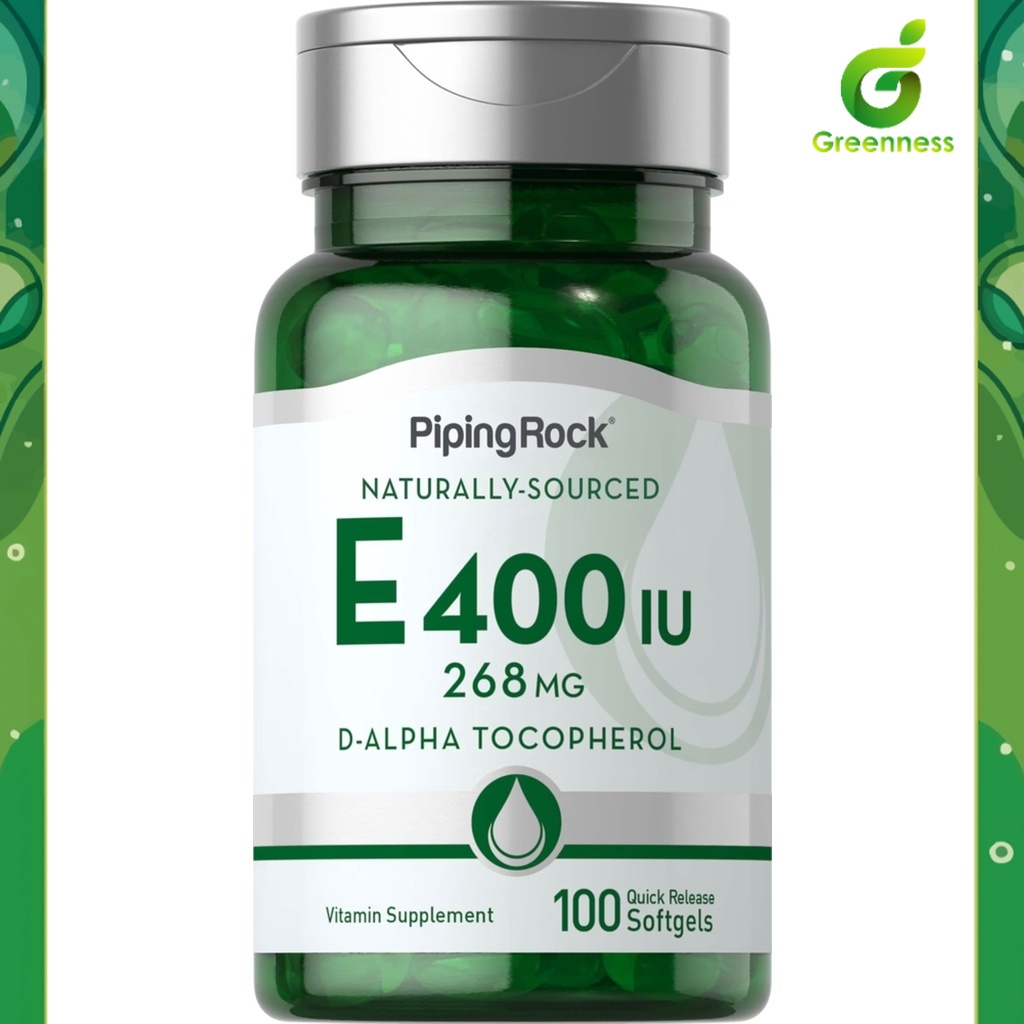 Vitamin E 400 IU 268 mg. (100Softgels) วิตามินอี