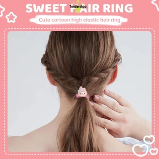 1 บาท💥ยางรัดผมSanrio ความยืดหยุ่นสูง น่ารักลายการ์ตูน สีแคนดี้เลือกสีได้ สไตล์ญี่ปุ่น และเกาหลี นักเรียนสำหรับผู้หญิง -T