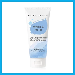 Cute Press Pure Origin Micellar Cleansing Balm 80g คิวท์ เพรส บาล์มเนื้อเนียนนุ่มสำหรับทำความสะอาดเครื่องสำอางและผิว...