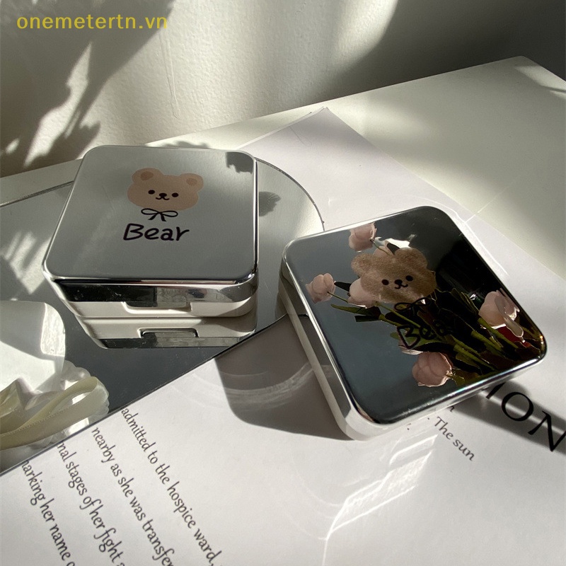 Onemetertn Silver Bear คอนแทคเลนส์กล่องน้ําแบบพกพาคอนแทคเลนส์ Companion Box VN