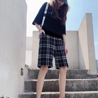 mystyle.99-กางเกงสก๊อตสั้น ผ้านิ่มยืด ใส่สบาย #350