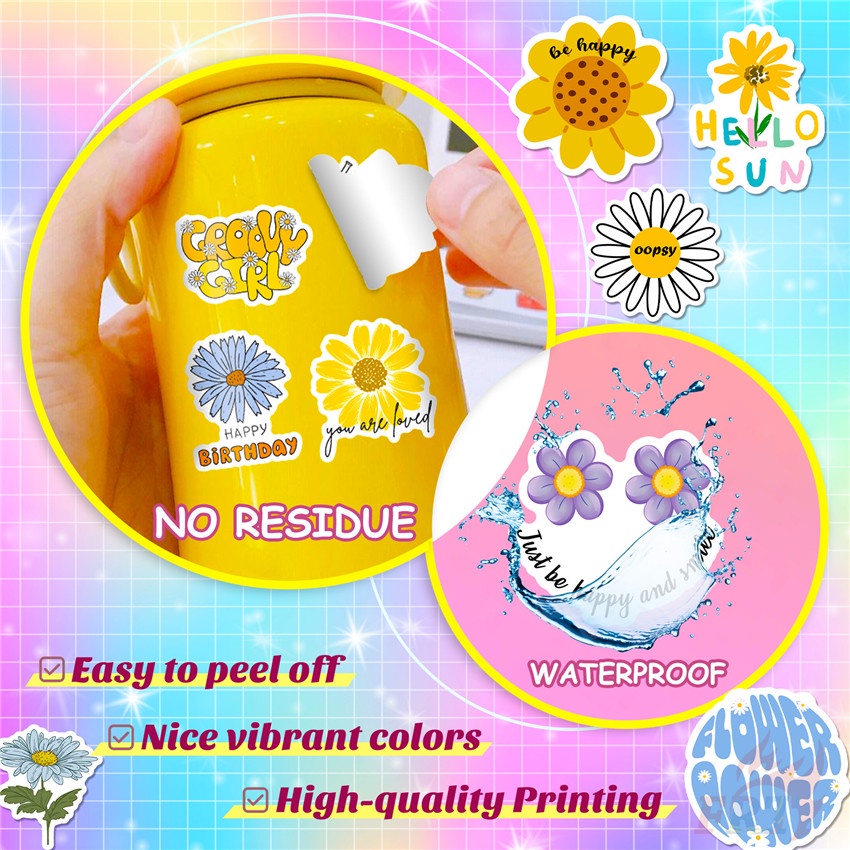 ❉ สติกเกอร์ ลายดอกไม้ Slang Art Series 01 ❉ สติกเกอร์แฟชั่น กันน้ํา DIY 50 ชิ้น/เซต