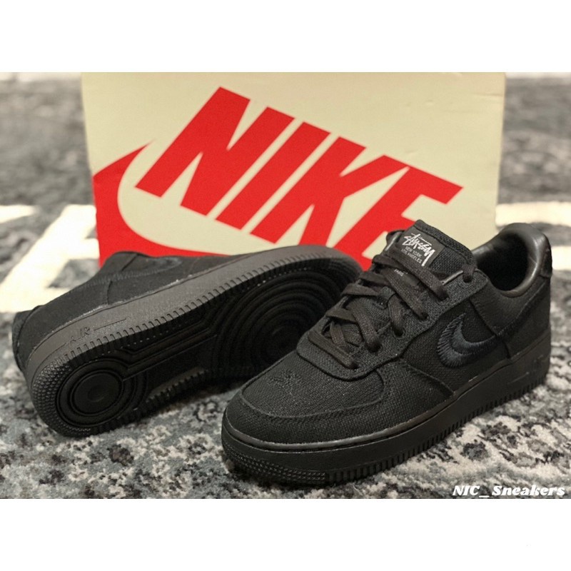 STUSSY x NIKE AIR FORCE 1 All Black CZ9084-001 High Quality Sneakers