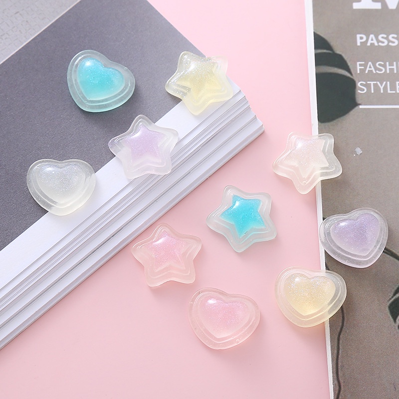โคมไฟกลางคืน รูปดาว สีโปร่งใส น่ารัก DIY สําหรับตกแต่งรองเท้า 1 ชิ้น