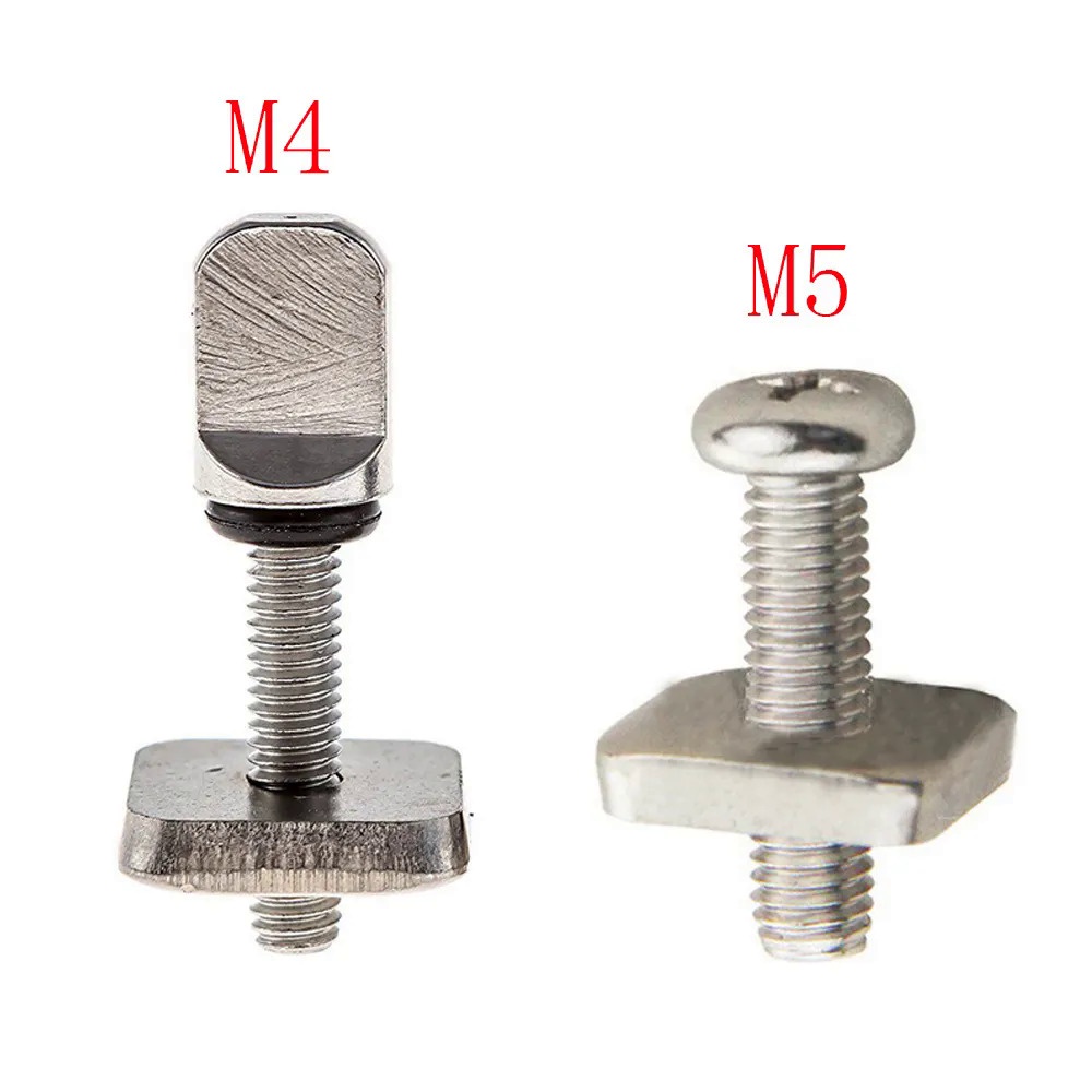 2sets M4 M5 Stainless Surf Fin Screws Plates Surfboard Longboard Screw Channel Sliding Fin Box Plate