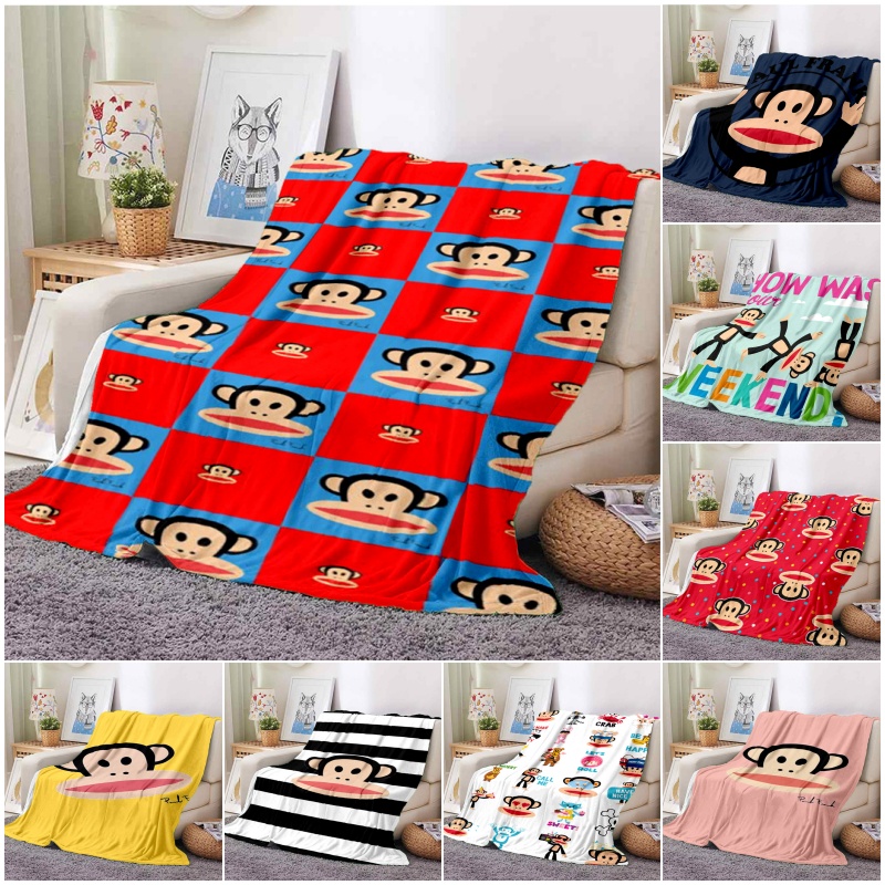 Paul Frank ผ้าห่ม ผ้าสักหลาด ให้ความอบอุ่น แบบพกพา สําหรับห้องนั่งเล่น ห้องนอน โซฟาเบด ปิกนิก ของขวัญวันเกิด s2