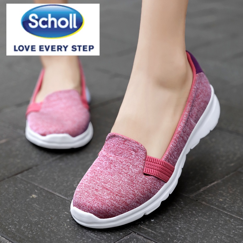Scholl รองเท้ากีฬา รองเท้าผ้าใบ ส้นแบน สไตล์เกาหลี สําหรับผู้หญิง