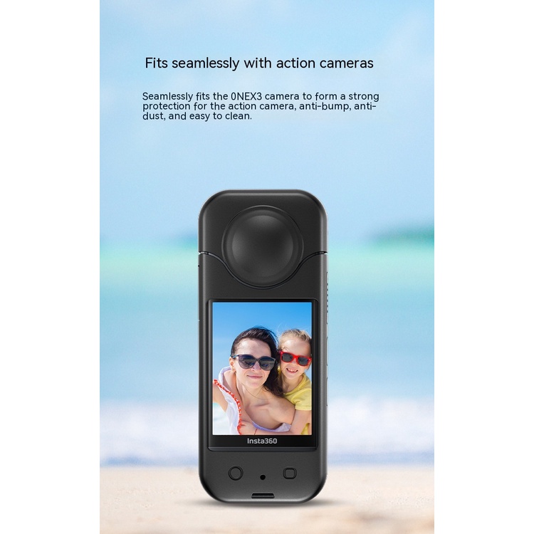 STARTRC เหมาะสําหรับ Insta360 X3 Body Panoramic เคสป้องกันเคสซิลิโคน Anti-Knock กันกระแทกอุปกรณ์เสริม