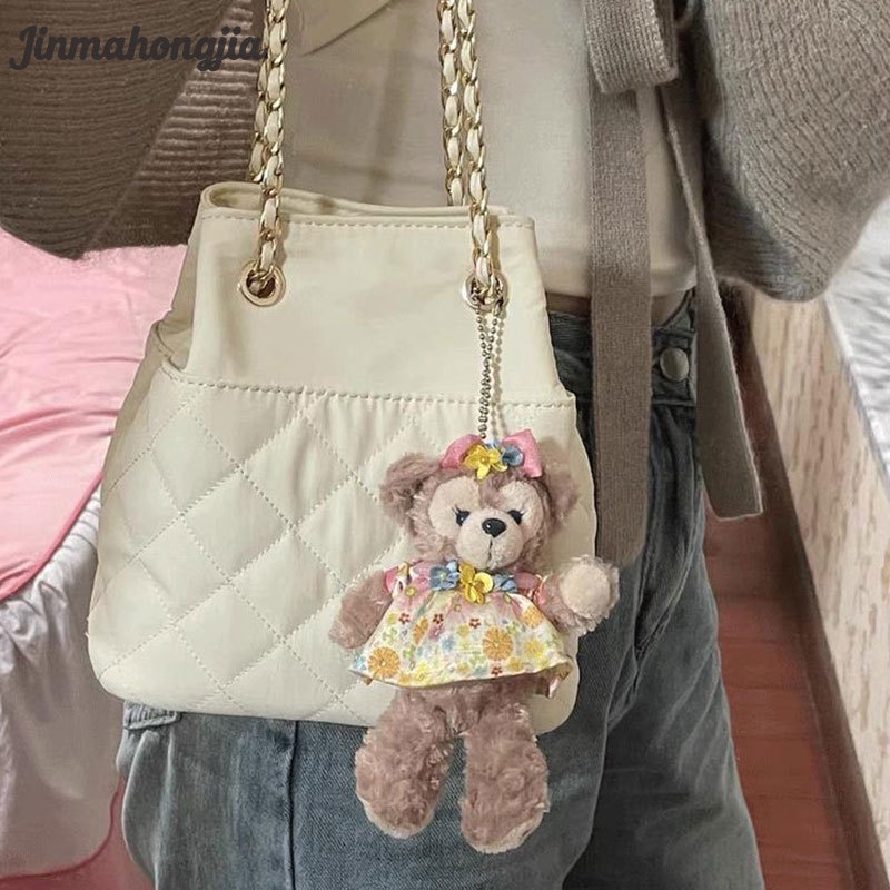 Jinmahongjia ใหม่ กระเป๋าสะพายไหล่ ทรงบักเก็ต แต่งสายโซ่คล้อง แฟชั่นยอดนิยม สําหรับผู้หญิง