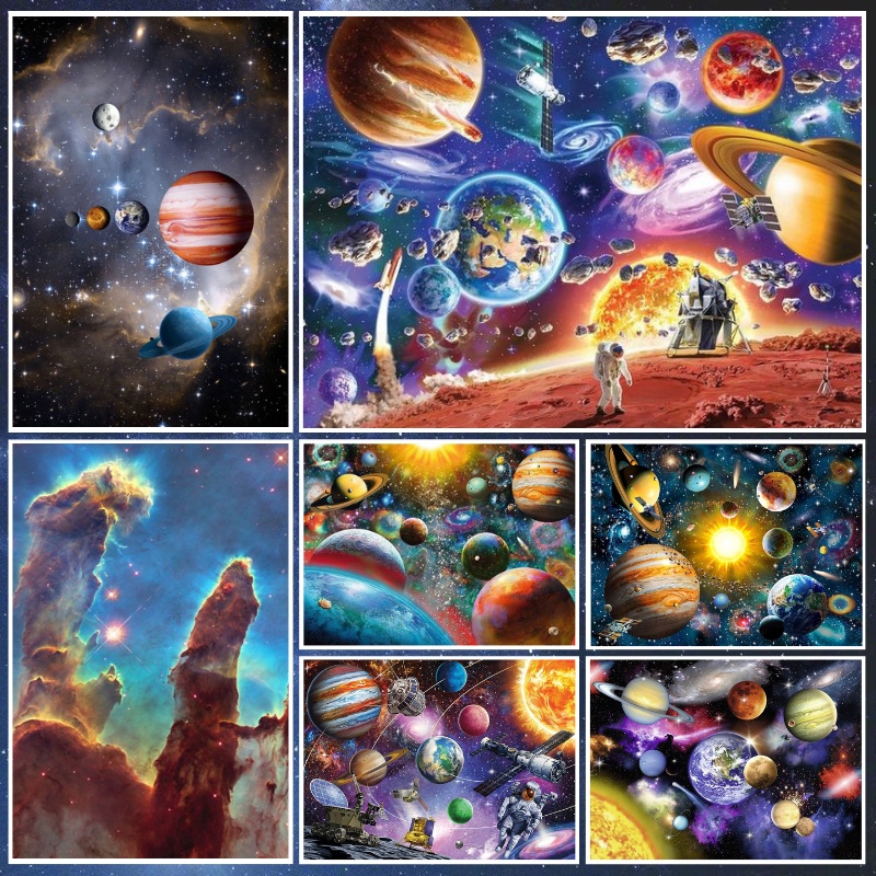 ปริศนา 【Planetary Universe】Jigsaw Puzzle 300/500/1000 ชิ้นไม้ปริศนาการจัดส่งที่รวดเร็วปริศนาของขวัญวันเกิดปริศนาอะนิเมะที่กำหนดเอง
