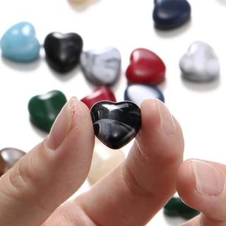 St.kunkka 20 ชิ้น 14 มม.วัสดุหินเลียนแบบ Love Heart ลูกปัดอะคริลิค Love Heart ลูกปัดสําหรับเครื่องประดับ DIY ทําสร้อยข้อมือสร้อยคอ