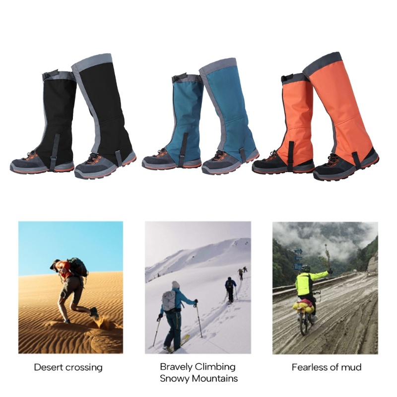 XY ปรับ Snow Boot Gaiters รองเท้าอุ่น Anti-Tear เดินป่า Gaiters รองเท้าระบายอากาศ Gaiters สําหรับผู้